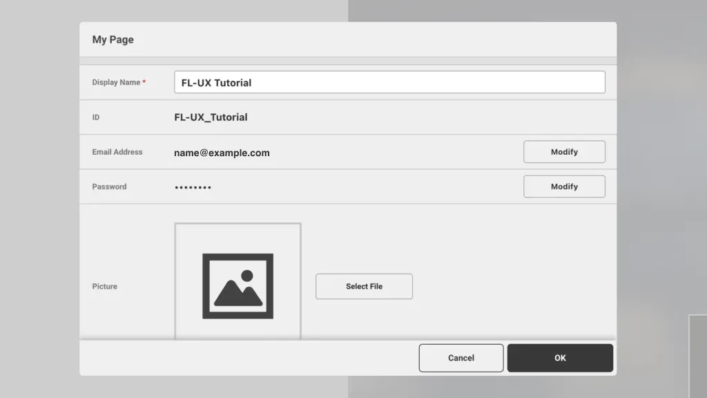 Screenshot for step 2: Edit profile