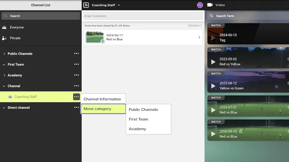 Screenshot: Channels