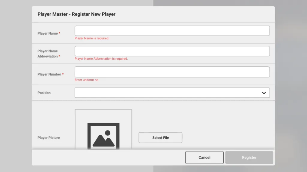 Screenshot for step 5: New player