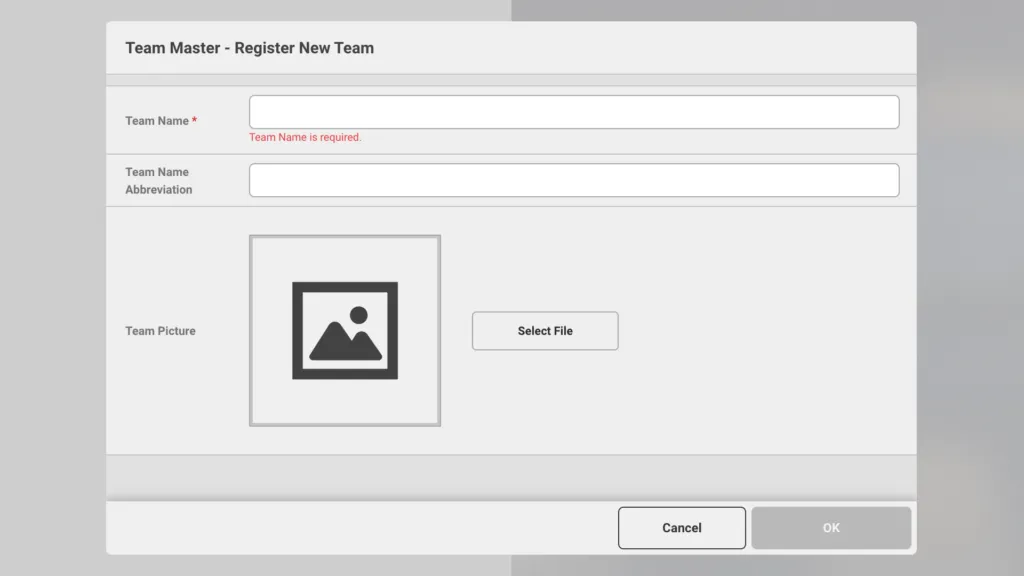 Screenshot for step 3: New team