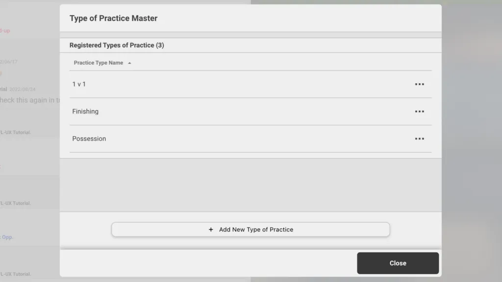 Screenshot for step 2: Add a new training type