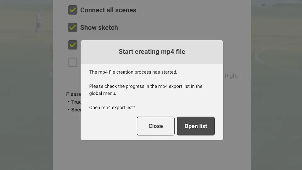 Screenshot for step 3: Go to the Export Page
