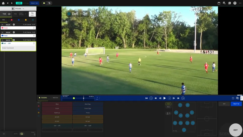 Screenshot: Live Analysis Methods