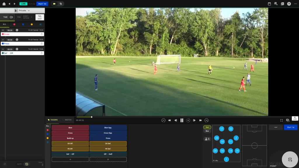 Screenshot: Live Analysis Methods