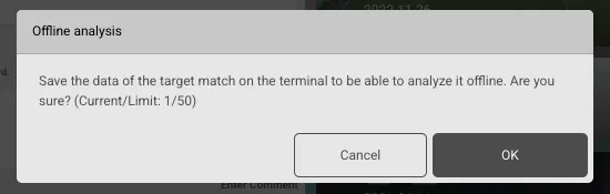 Screenshot for step 3: the offline analysis confirmation message