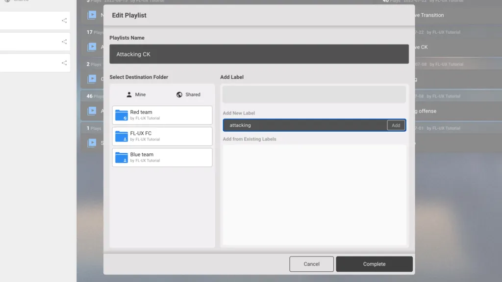 Screenshot for step 2: Edit playlist info