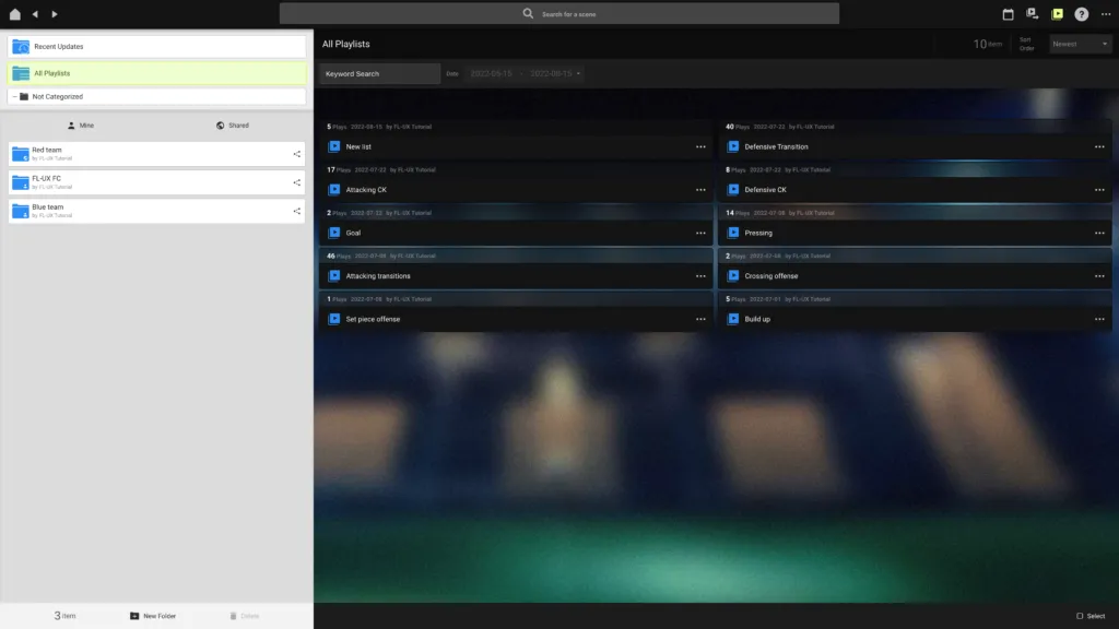 Screenshot for step 4: Select playlist to watch