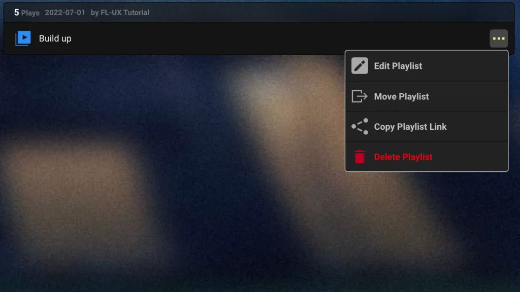 Screenshot for step 1: Select playlist