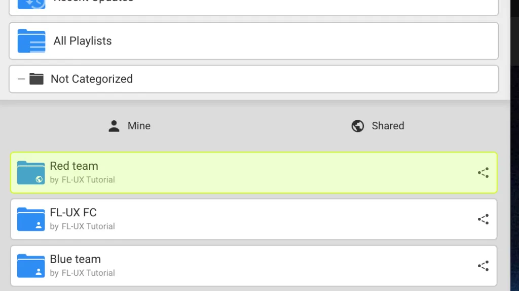 Screenshot for step 5: Share folder