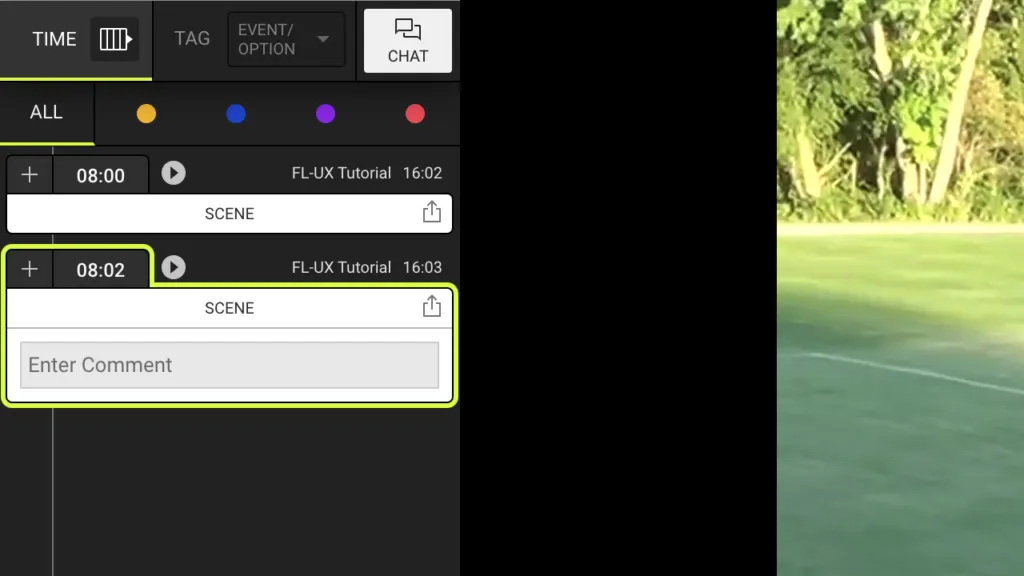Screenshot for step 1: Select scene
