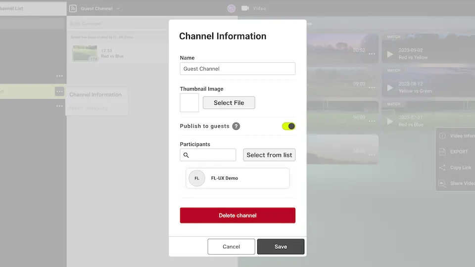 Screenshot: Share Video