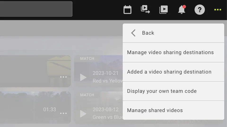 Screenshot for step 1: Open Video Sharing Settings