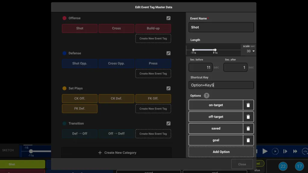 Screenshot for step 2: Set keys