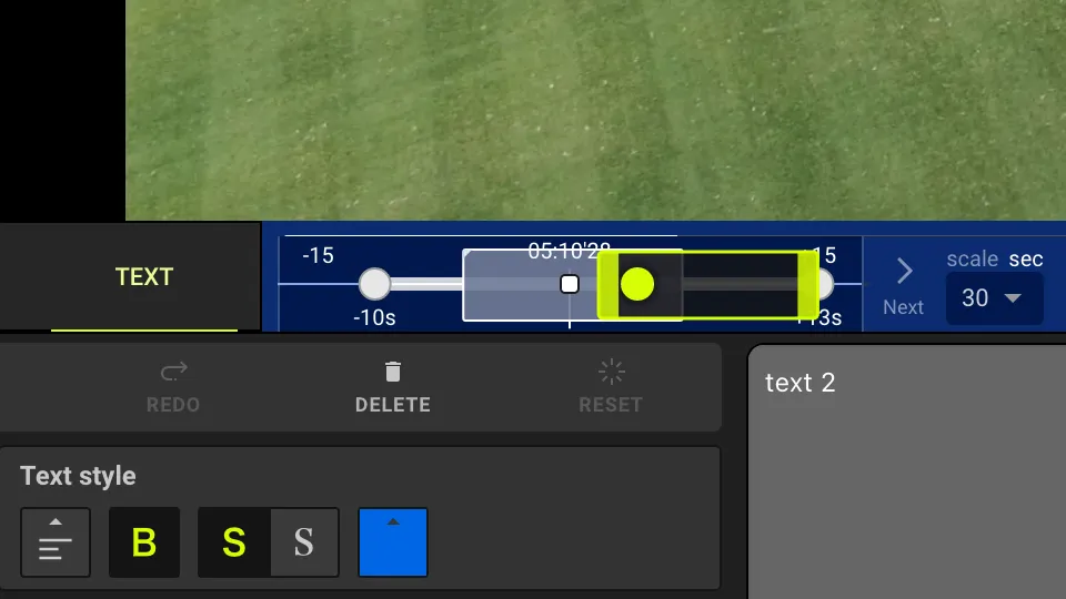 Screenshot for step 3: Add text