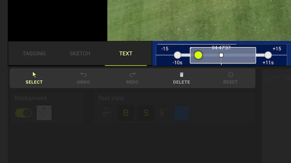 Screenshot for step 1: Select the text