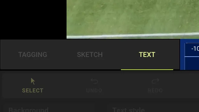 Screenshot for step 2: Text tab