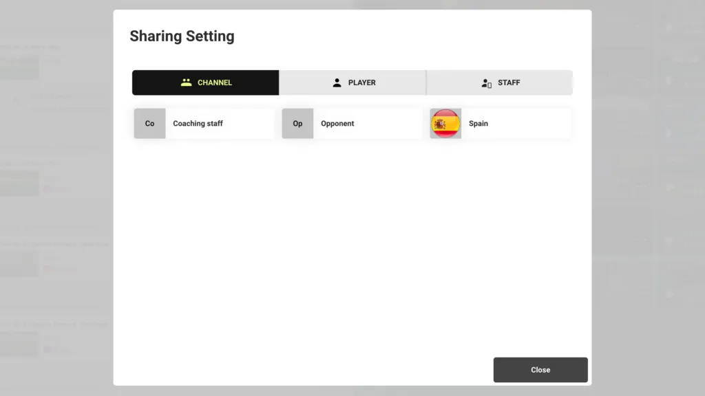 Screenshot for step 3: Sharing Setting