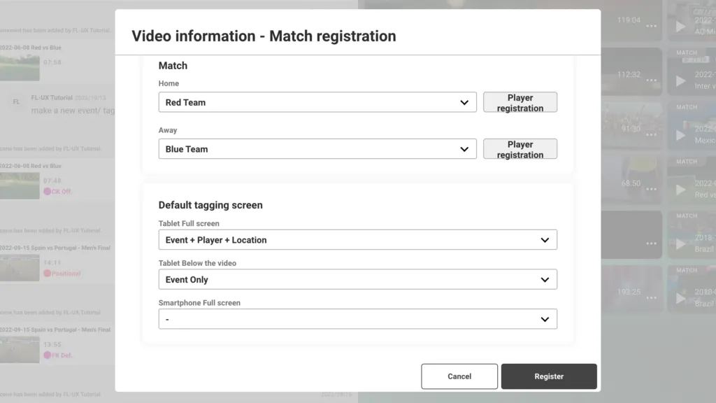 Screenshot for step 9: Default tagging screen