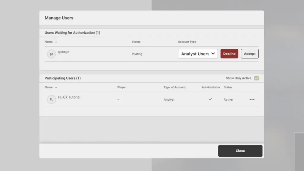 Screenshot for step 2: Accept user