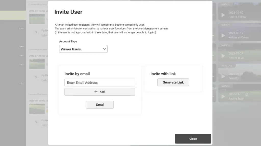 Screenshot: User Management