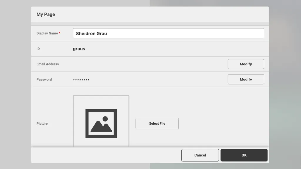 Screenshot: User Management